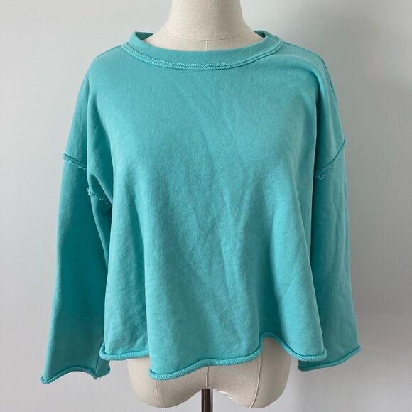Eileen Fisher Boxy Fit Sweater with Raw Hem - Picture 1 of 5